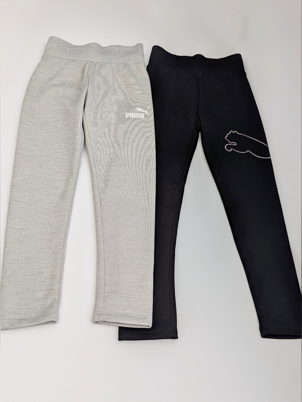 Bundle of 2 Puma Girls' (7/8-Medium) Sweatpants/Joggers/Leggings w/Fleece Lining